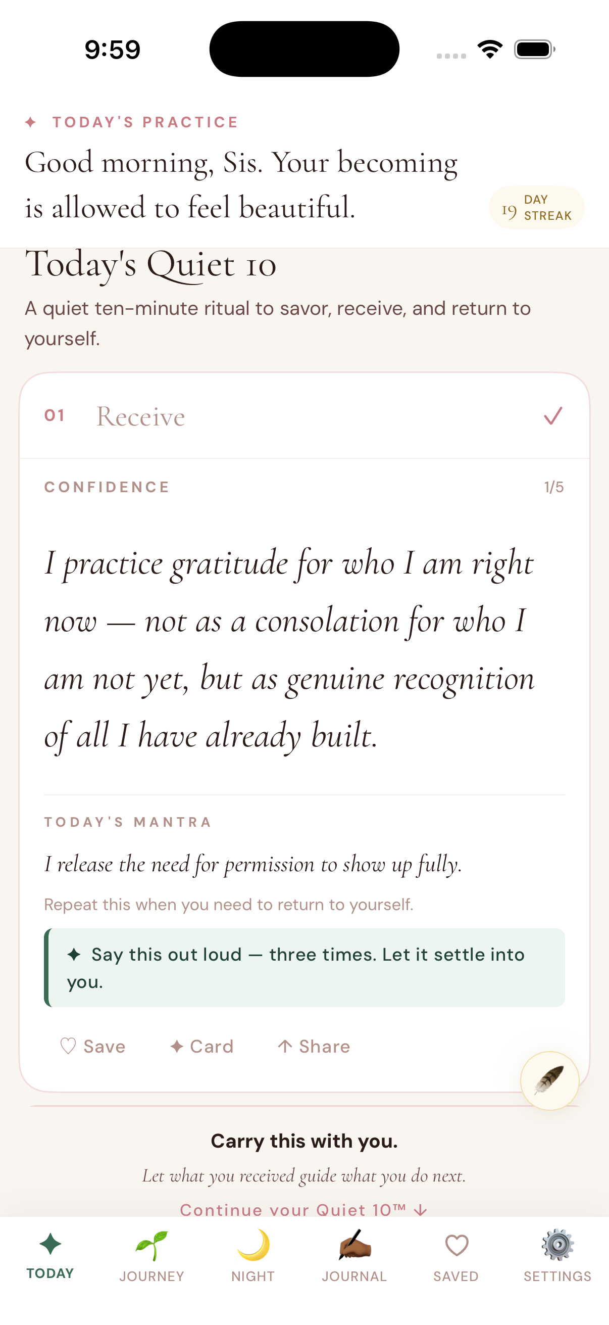 AffirmatShun app — Your Daily Practice